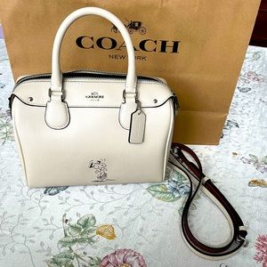 Coach x Peanuts Snoopy Satchel with Crossbody Strap (NWOT)